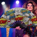 “ZAP BOOM POW” Festival Fan—Yellow: Comics, Rave & Party, View 5