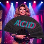 Festival Fan “ACID” Black Teal-Pink – Techno & Rave accessory, View 5