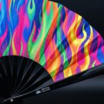 Psychedelic Fire Colorful Festival Fan for Techno & Rave, View 5