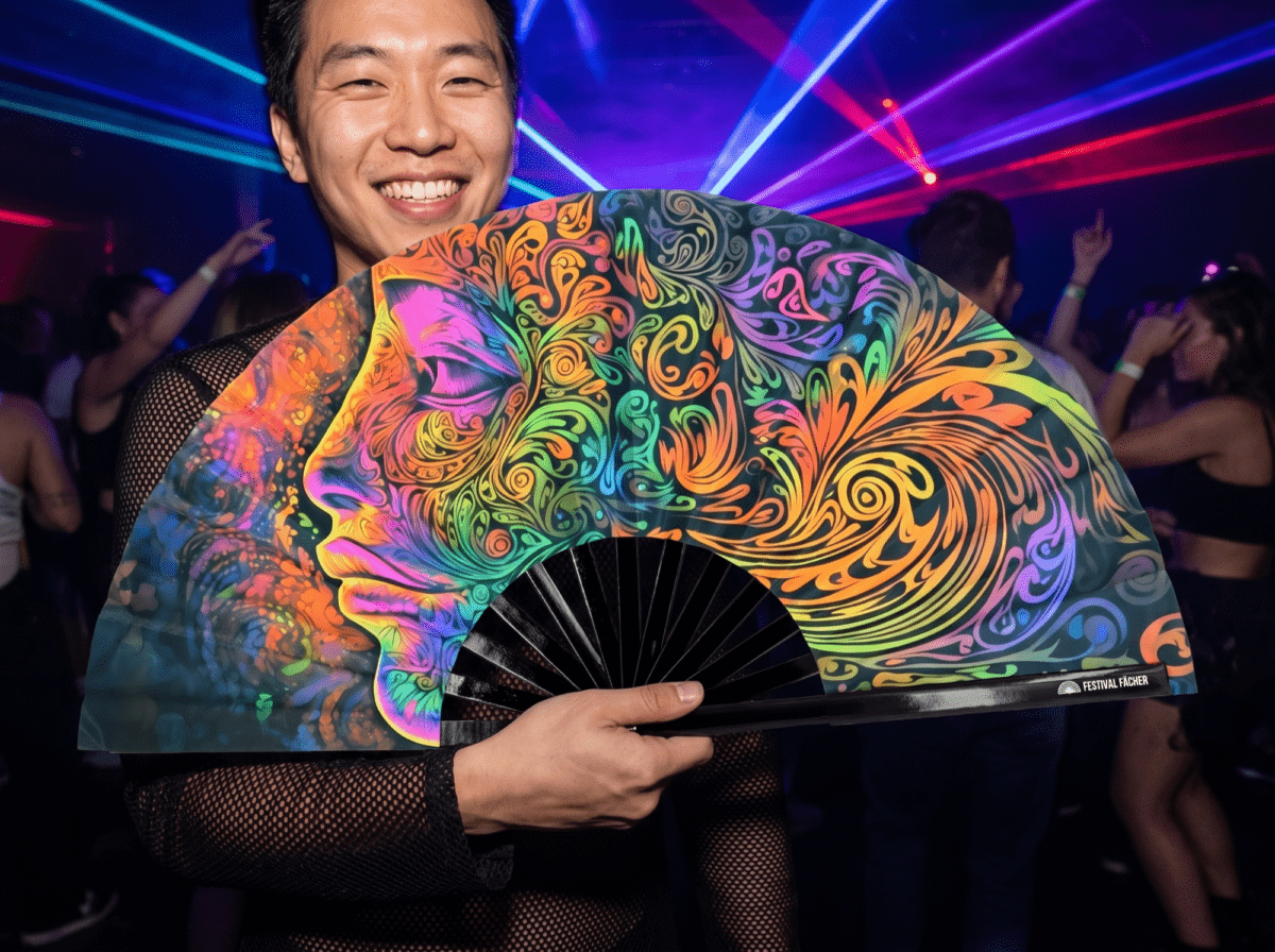 Psychedelic Wirbel Festival Fans: Colorful for Psytrance & Goa, View 2