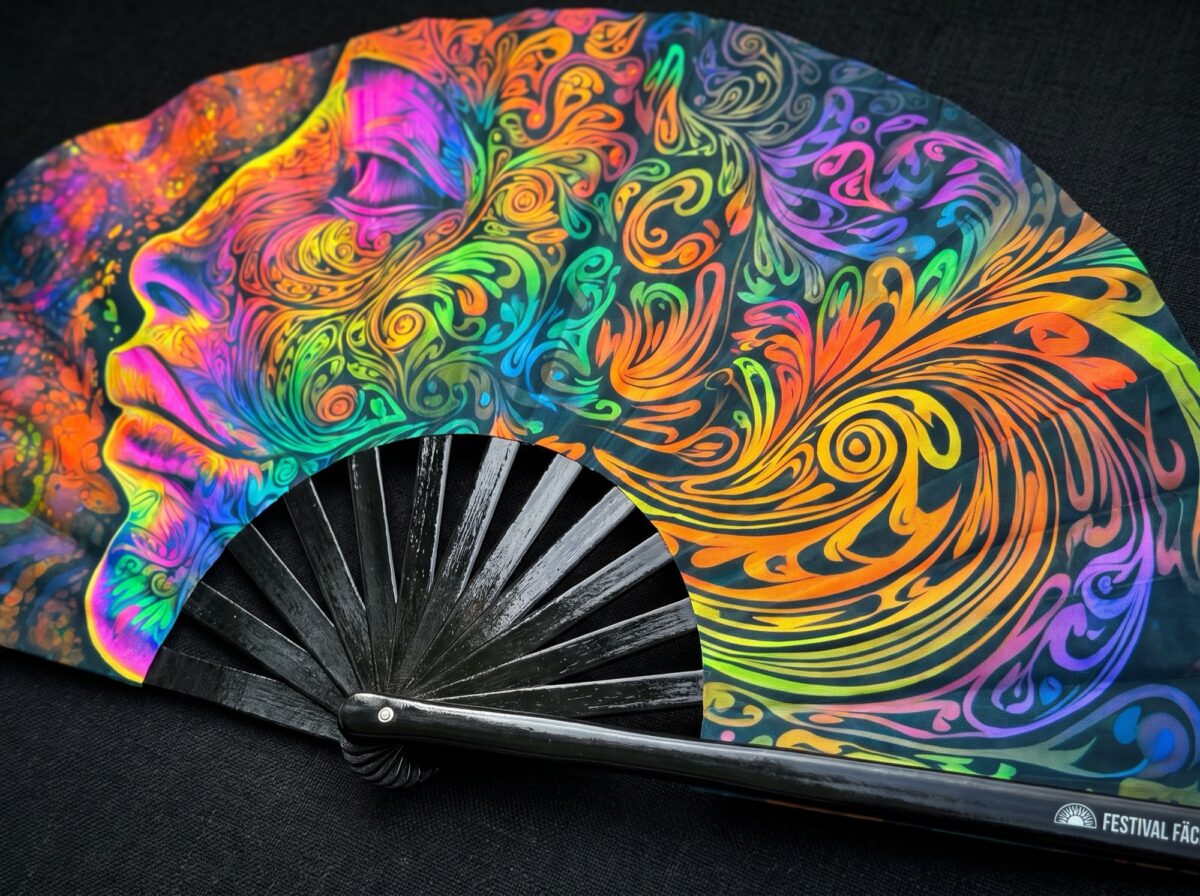 Psychedelic Wirbel Festival Fans: Colorful for Psytrance & Goa, View 5