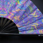 Psychedelic Mandala Purple Festival Fan for Psytrance & Rave, View 5