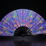 Psychedelic Mandala Purple Festival Fan for Psytrance & Rave, View 1