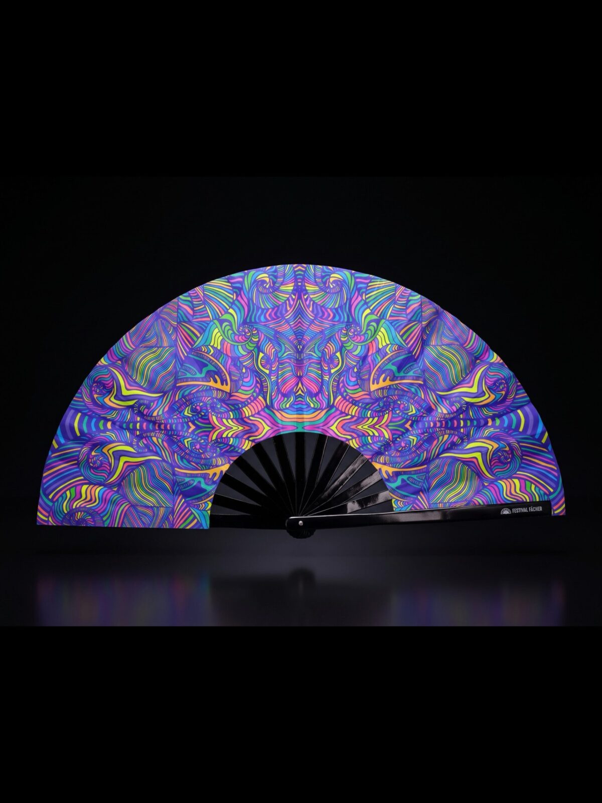 Psychedelic Mandala Purple Festival Fan for Psytrance & Rave