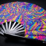 Psychedelic Melt Purple Festival Fan for Goa & Psytrance, View 5