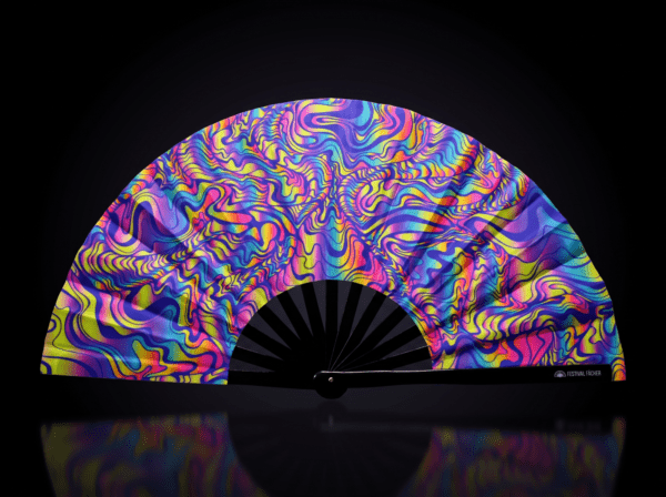 Psychedelic Melt Purple Festival Fan for Goa & Psytrance