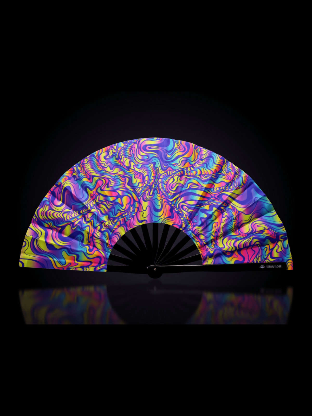 Psychedelic Melt Purple Festival Fan for Goa & Psytrance