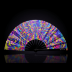 Psychedelic Melt Purple Festival Fan for Goa & Psytrance, View 1