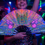 Festival Fan: Butterfly Mandala Purple for Psytrance & Festivals, View 2