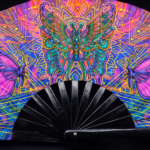 Festival Fan: Butterfly Mandala Purple for Psytrance & Festivals, View 5
