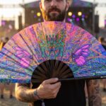 Festival Fan: Butterfly Mandala Purple for Psytrance & Festivals, View 3