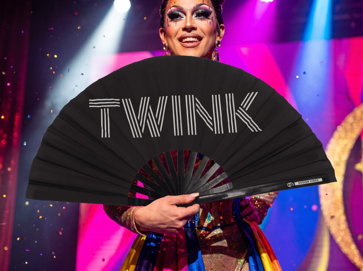 “TWINK” Festival Fan in Black: A Rave & Pride Statement, View 5