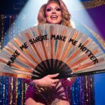“MAKE ME SWEAT” Festival Fan, holographic rose gold, Rave, View 5