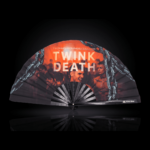 “TWINK DEATH” Black Festival Fan for Techno & Rave, View 1