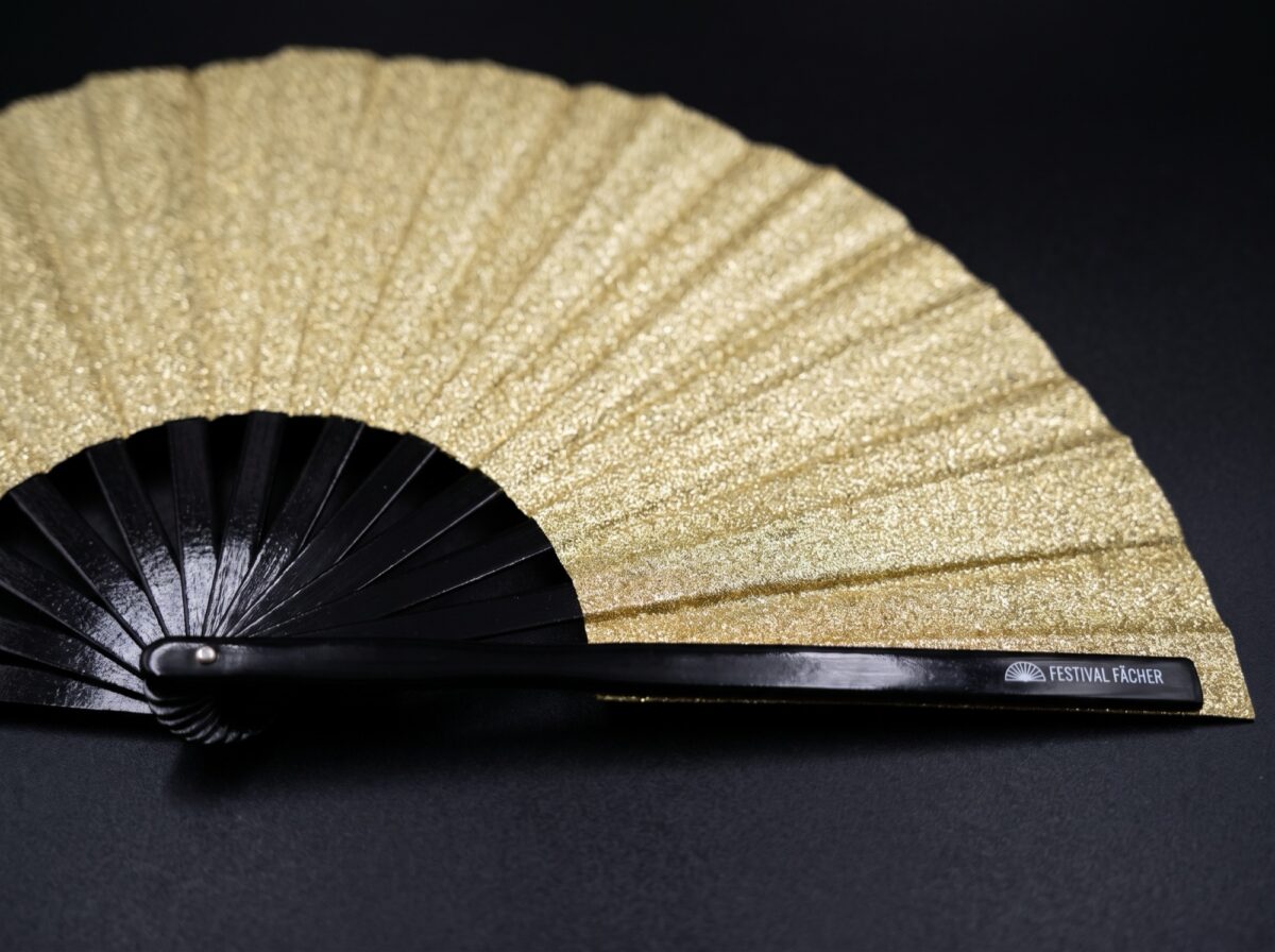Gold Glitter Festival Fans for Festivals & Parties, View 5