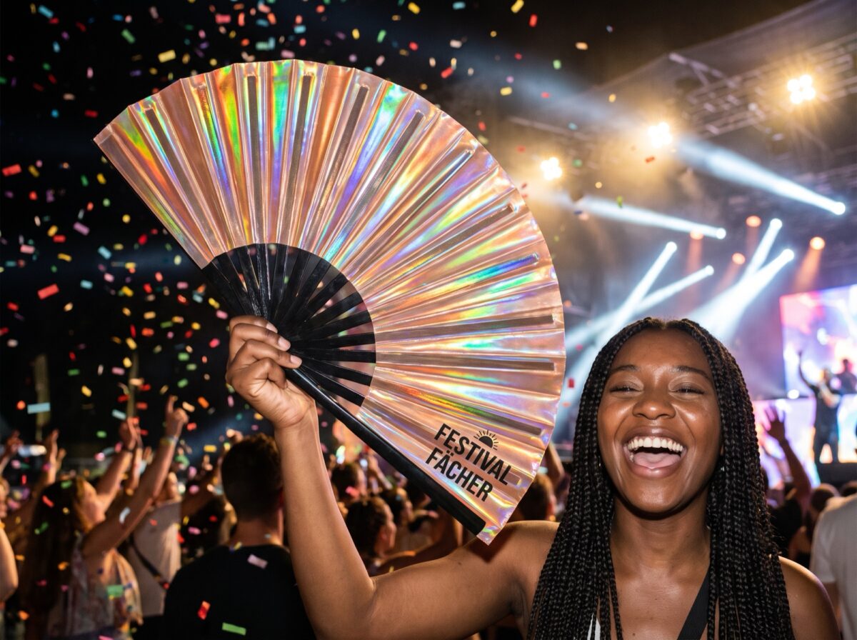 Holographic Copper Festival Fans for Festivals & Raves, View 4