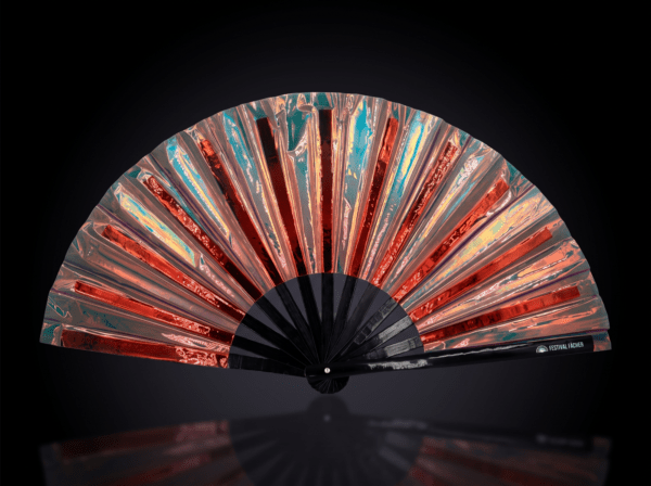 Holographic Copper Festival Fans for Festivals & Raves