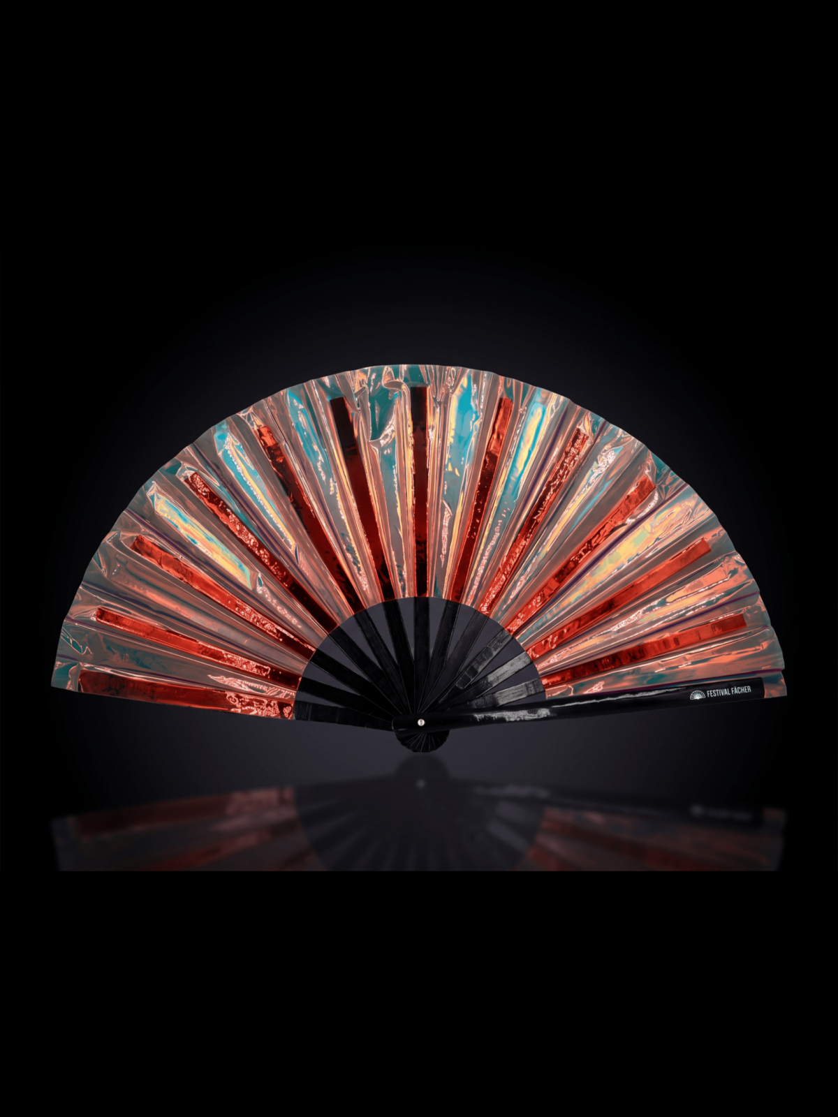 Holographic Copper Festival Fans for Festivals & Raves