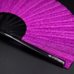 Purple Glitter Festival Fans for Festivals & Parties, View 5