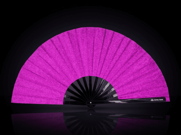Purple Glitter Festival Fans for Festivals & Parties
