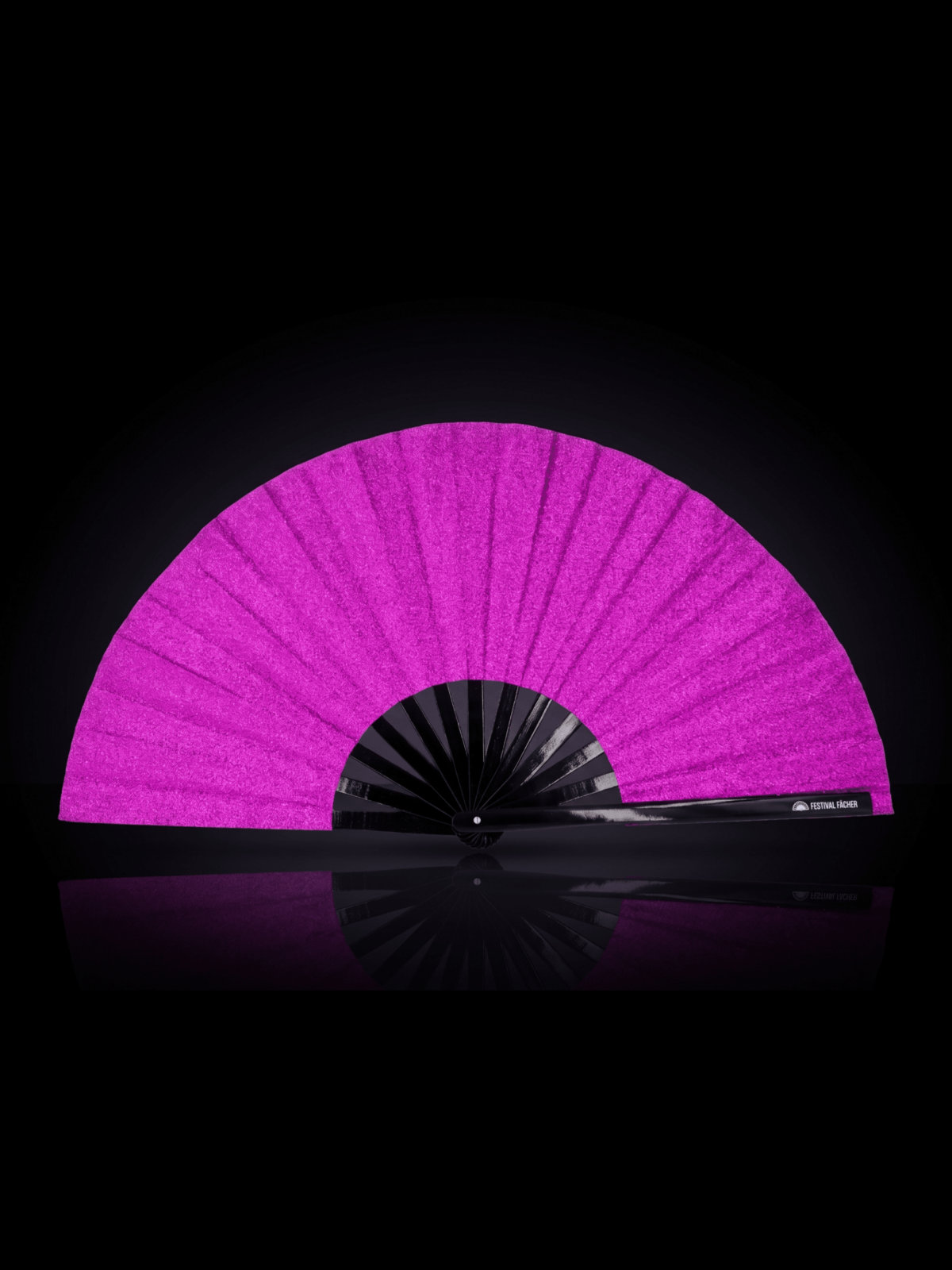 Purple Glitter Festival Fans for Festivals & Parties
