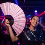 Pink Glitter Festival Fans for Festivals & Parties, View 2