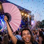 Pink Glitter Festival Fans for Festivals & Parties, View 4