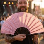 Pink Glitter Festival Fans for Festivals & Parties, View 3