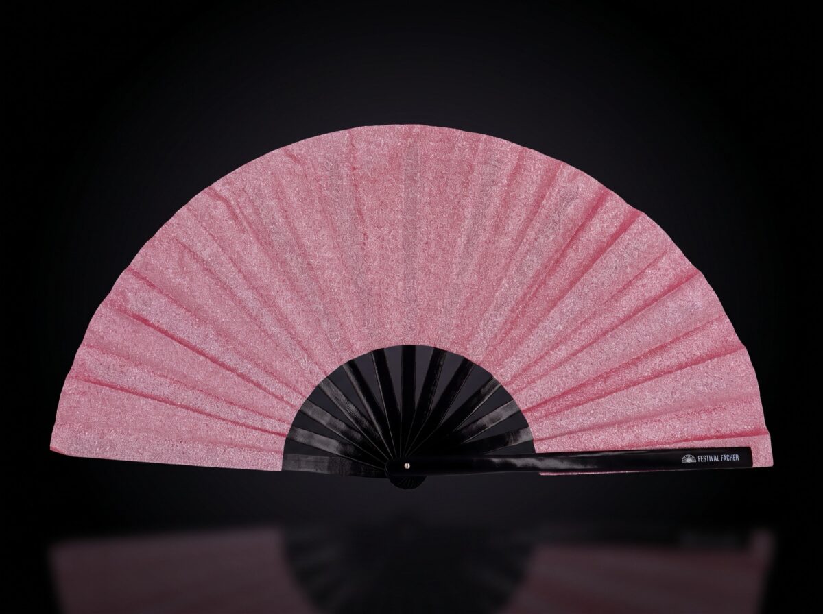 Pink Glitter Festival Fans for Festivals & Parties