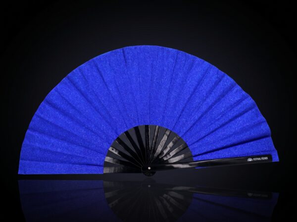 Royal Blue Glitter Festival Fan for Festivals & Parties
