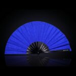 Royal Blue Glitter Festival Fan for Festivals & Parties, View 1