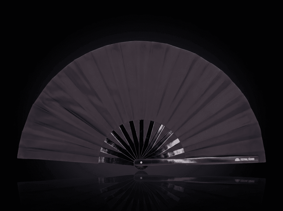 Solid Black Festival Fan for Festivals & Everyday Use