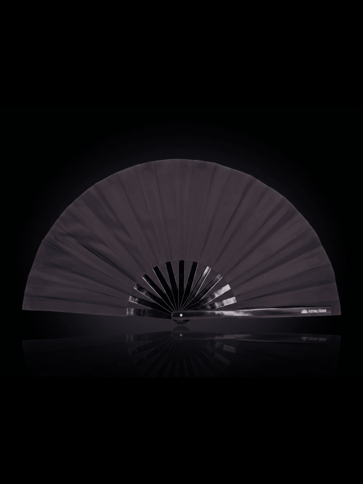 Solid Black Festival Fan for Festivals & Everyday Use